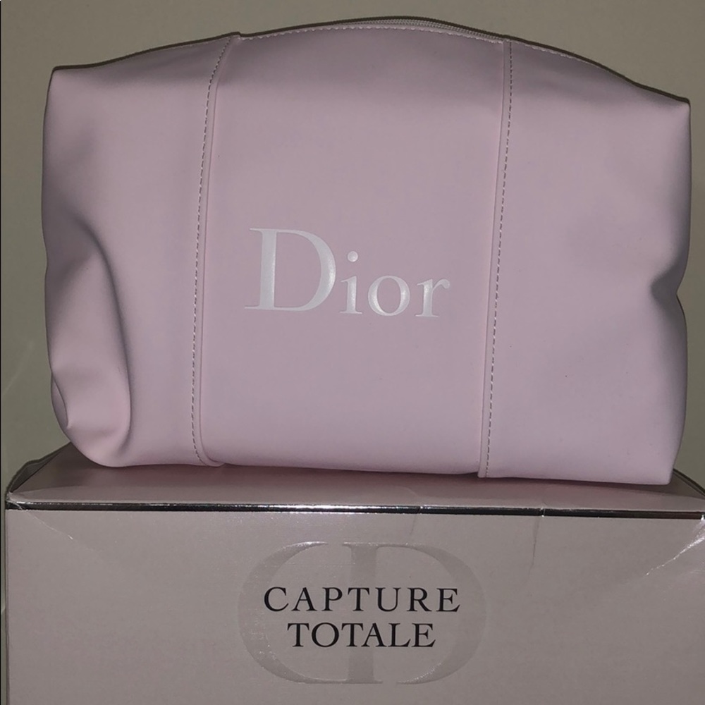 Light pink make up bag